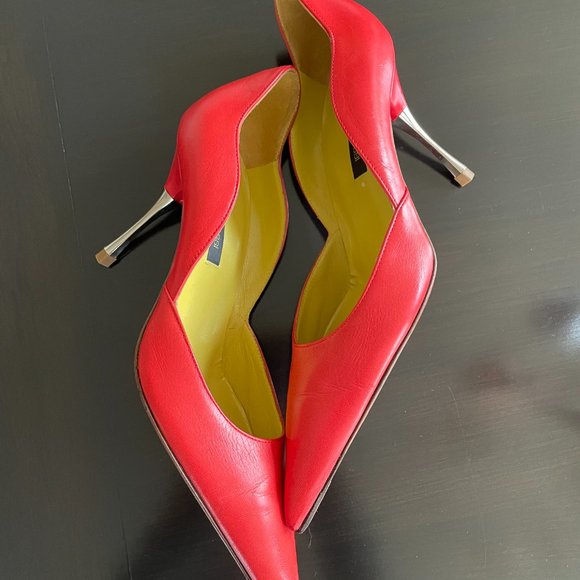 Sergio Rossi Leather pink high heels 7.5 - Picture 3 of 10